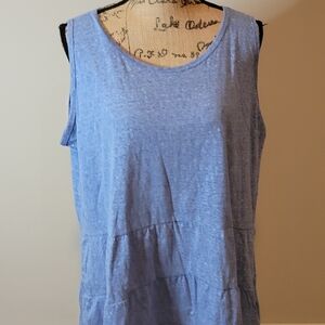 French Laundry blue tiered sleeveless top